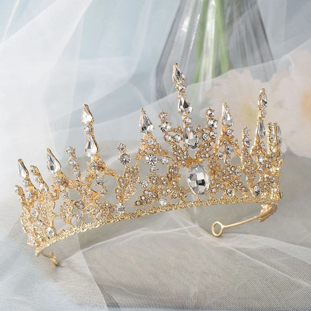 Crystal Tiara Crown Women Wedding Party Elegant Bridal Queen Hair Accessories